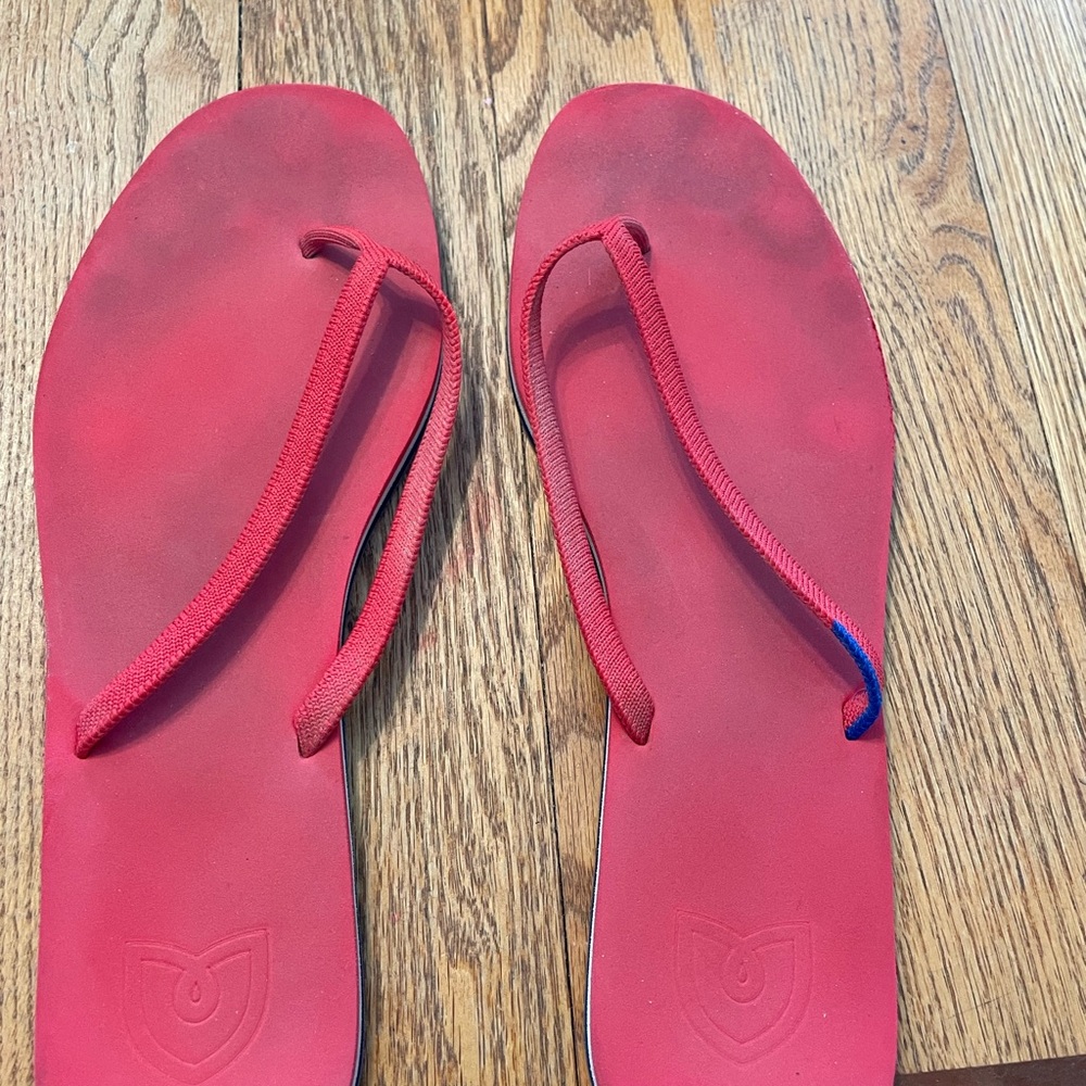 Rothy's Red Flip flop Comfortable Summer Footwear